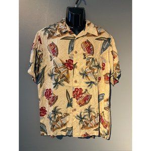 men's Imprints Hawaiian button-down shirt, size large